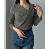 Louere ドレープアシメネックニットトップス | Louere | 詳細画像11