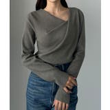 Louere ドレープアシメネックニットトップス | Louere | 詳細画像12