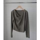 Louere ドレープアシメネックニットトップス | Louere | 詳細画像19