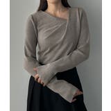 Louere ドレープアシメネックニットトップス | Louere | 詳細画像25