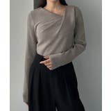 Louere ドレープアシメネックニットトップス | Louere | 詳細画像27