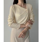 Louere ドレープアシメネックニットトップス | Louere | 詳細画像6