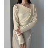 Louere ドレープアシメネックニットトップス | Louere | 詳細画像8