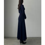 Louere ロゴ刺繍ニットポロフレアワンピース | Louere | 詳細画像15 