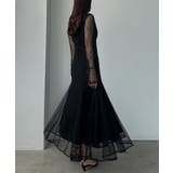 Louere チョーカーデザインチュールマーメイドワンピース | Louere | 詳細画像4 