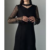 Louere チョーカーデザインチュールマーメイドワンピース | Louere | 詳細画像6 