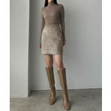 Louere キラキラシャギーニットミニスカート | Louere | 詳細画像1 