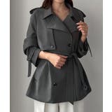 チャコール | Louere ミドル丈トレンチコート | Louere