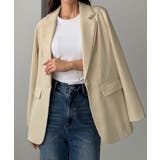 ライトベージュ | Louere レイヤードテーラードシングルジャケット | Louere