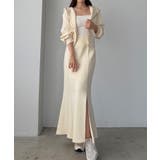 アイボリー | Louere ポンチショートパーカー+スリットマーメイドスカートSET | Louere