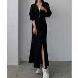 ブラック | Louere ポンチショートパーカー+スリットマーメイドスカートSET | Louere