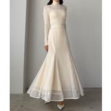 アイボリー | Louere キラキラチュールマーメイドスカート | Louere