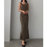 Louere ドレープ前ファスナースリットキャミワンピース【一部ぺチスカートセッ… | Louere | 詳細画像15 