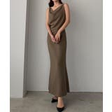 Louere ドレープ前ファスナースリットキャミワンピース【一部ぺチスカートセッ… | Louere | 詳細画像19 