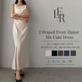 Louere ドレープ前ファスナースリットキャミワンピース【一部ぺチスカートセッ… | Louere | 詳細画像1 