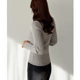 Louere ワイドリブスキッパーポロニット | Louere | 詳細画像19