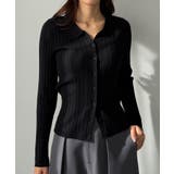 ブラック | Louere ワイドリブスキッパーポロニット | Louere