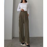 Louere 薄手とろみ生地センタータックワイドパンツ | Louere | 詳細画像10 