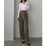 Louere 薄手とろみ生地センタータックワイドパンツ | Louere | 詳細画像11 