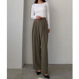 Louere 薄手とろみ生地センタータックワイドパンツ | Louere | 詳細画像12 