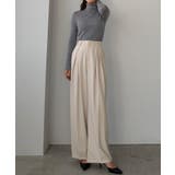 Louere 薄手とろみ生地センタータックワイドパンツ | Louere | 詳細画像5 