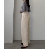 Louere 薄手とろみ生地センタータックワイドパンツ | Louere | 詳細画像7 