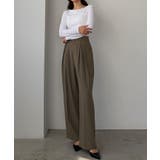 Louere 薄手とろみ生地センタータックワイドパンツ | Louere | 詳細画像9 