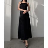 ブラック | Louere バックリボンフリルレースカットワンピース【一部ぺチスカートSET】 | Louere