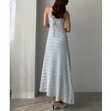 ライトブルー | Louere バックリボンフリルレースカットワンピース【一部ぺチスカートSET】 | Louere
