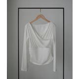 Louere 薄手カシュクールドレープカットソートップス | Louere | 詳細画像20 