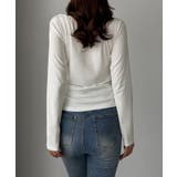 Louere 薄手カシュクールドレープカットソートップス | Louere | 詳細画像9 
