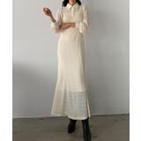 アイボリー | Louere ポロレースドレス（ペチワンピースセット） | Louere