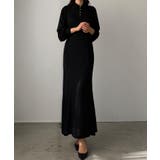 ブラック | Louere ポロレースドレス（ペチワンピースセット） | Louere