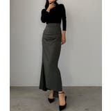 Louere サイドギャザーマーメイドポンチスカート(裏無し) | Louere | 詳細画像10