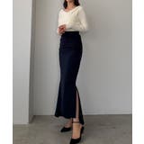 Louere サイドギャザーマーメイドポンチスカート(裏無し) | Louere | 詳細画像13