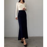 Louere サイドギャザーマーメイドポンチスカート(裏無し) | Louere | 詳細画像14