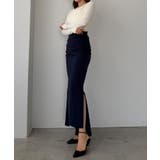 Louere サイドギャザーマーメイドポンチスカート(裏無し) | Louere | 詳細画像15