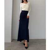 Louere サイドギャザーマーメイドポンチスカート(裏無し) | Louere | 詳細画像17