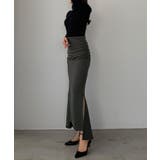 Louere サイドギャザーマーメイドポンチスカート(裏無し) | Louere | 詳細画像8