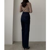 Louere ストレッチハイウエストストレートデニムパンツ | Louere | 詳細画像13