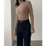 Louere ストレッチハイウエストストレートデニムパンツ | Louere | 詳細画像14