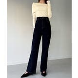 Louere ストレッチハイウエストストレートデニムパンツ | Louere | 詳細画像16