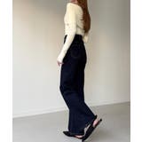 Louere ストレッチハイウエストストレートデニムパンツ | Louere | 詳細画像17