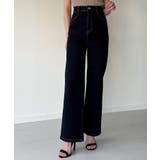 Louere ストレッチハイウエストストレートデニムパンツ | Louere | 詳細画像18