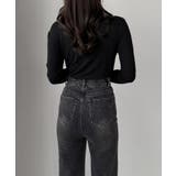 Louere ストレッチハイウエストストレートデニムパンツ | Louere | 詳細画像24