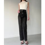 Louere ストレッチハイウエストストレートデニムパンツ | Louere | 詳細画像28