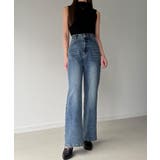 Louere ストレッチハイウエストストレートデニムパンツ | Louere | 詳細画像6