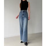 Louere ストレッチハイウエストストレートデニムパンツ | Louere | 詳細画像7