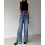 Louere ストレッチハイウエストストレートデニムパンツ | Louere | 詳細画像8