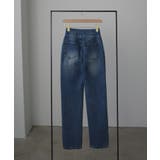 Louere ハイウエストファスナーデザインストレッチストレートデニムパンツ | Louere | 詳細画像13 